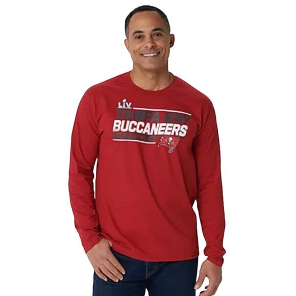 NFL Super Bowl LV Bucs Men's Team Roster Long Sleeve RED NWT SIZE XL - Picture 1 of 9